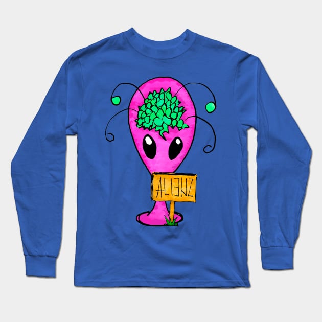 Alien Long Sleeve T-Shirt by MerryDee